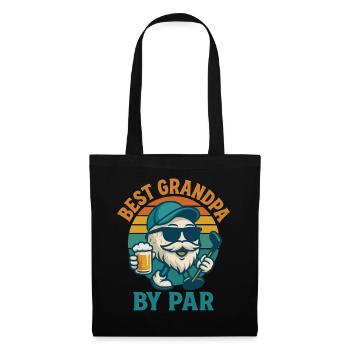 Best Grandpa By Par Funny Golf Männer Frauen Golfer - Stoffbeutel - Schwarz - Vorne