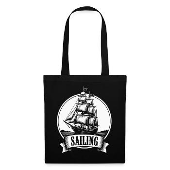 Sailing Sailing Ship Maritim Ahoy - Tote Bag - black - Front