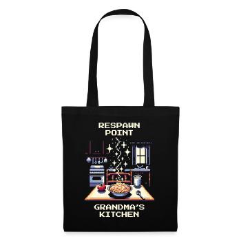 Point de réapparition | L’amour de la cuisine de grand-mère - Sac en tissu - noir - Devant