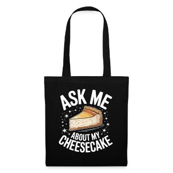 Demande-moi mon cheesecake - Sac en tissu - noir - Devant