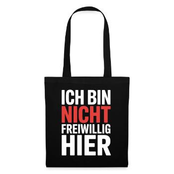 I'm Not Here Voluntarily Anti Smalltalk Office - Tote Bag - black - Front