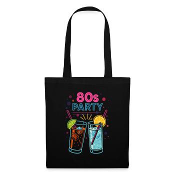 Boissons au néon de fête des années 80 - Sac en tissu - noir - Devant