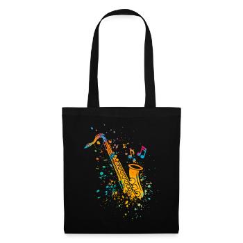 Saxophone Jazz Saxophonist Orchestra Musicians - Tote Bag - black - Front