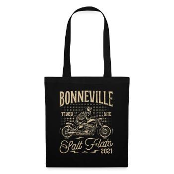 Bonneville Salzwüste Motorrad Geburtstag 2021 - Stoffbeutel - Schwarz - Vorne