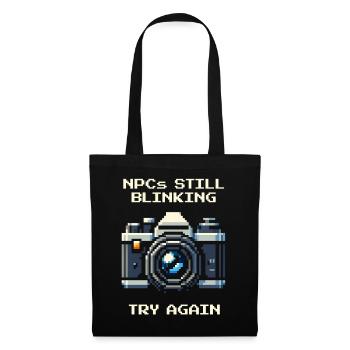 NPC is still blinking | Try again, portrait - Tote Bag - black - Front