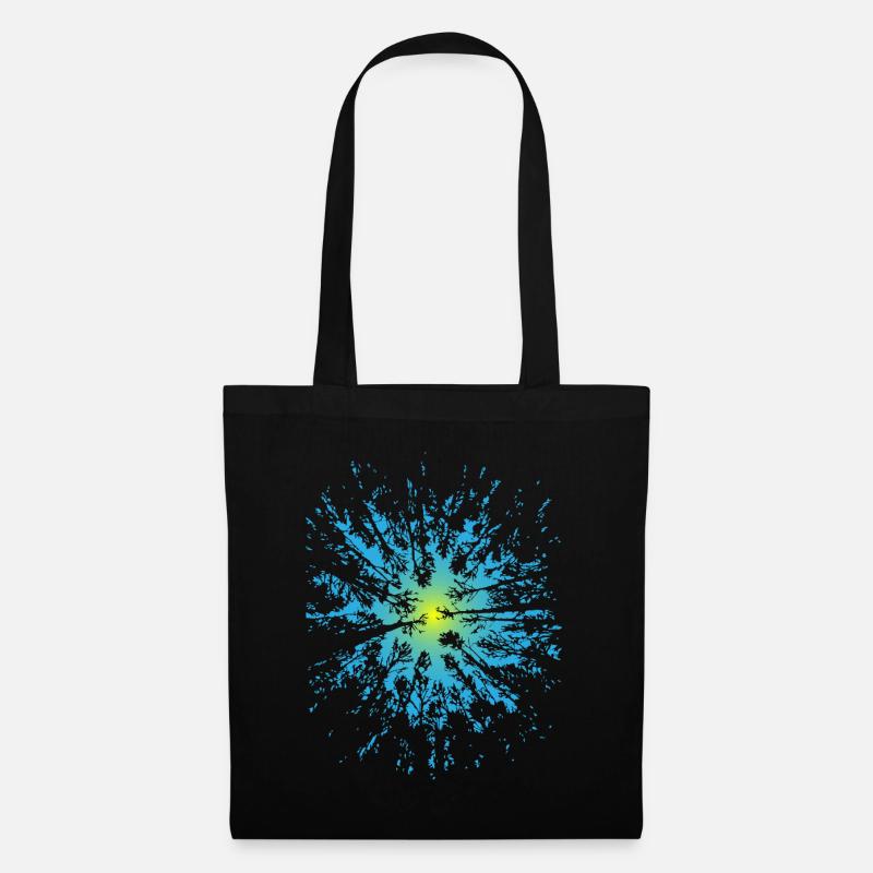 Forest Trail Hiking - Trees Nature Wilderness - Tote Bag - black
