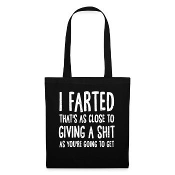 Pet drôle Dire Humour Rétro Citation Sarcastique - Sac en tissu - noir - Devant