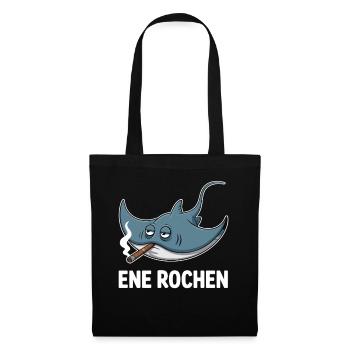 Ene Rochen Raucher Spruch Zigarette Kippe Rauchen - Stoffbeutel - Schwarz - Vorne