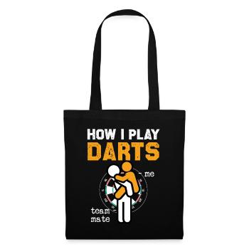 Darts Umarmung Teamgeist - Stoffbeutel - Schwarz - Vorne