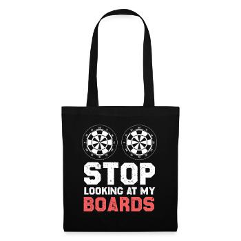 Halt, nicht auf meine Boards - Stoffbeutel - Schwarz - Vorne