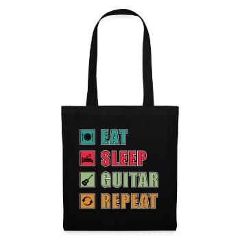 Eat Sleep Guitar Repeat - Tote Bag - black - Front