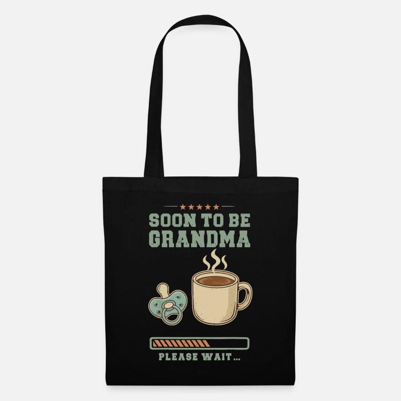 Expectant granny loading future grandmother - Tote Bag - black