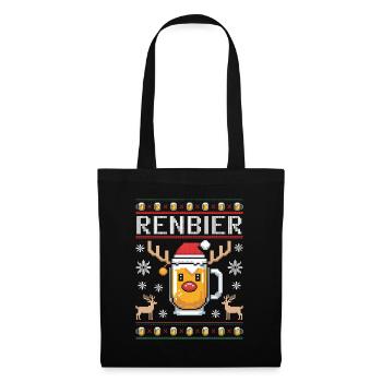 Renbier Xmas Bierkrug - Stoffbeutel - Schwarz - Vorne