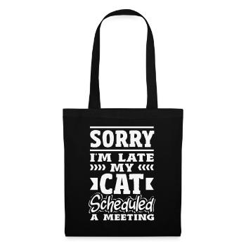 Sorry I'm late. - Tote Bag - black - Front