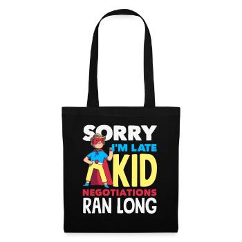 Sorry I'm late. - Tote Bag - black - Front