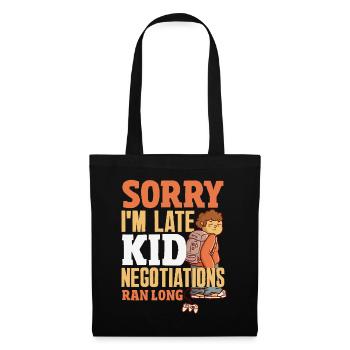 Sorry I'm late. - Tote Bag - black - Front