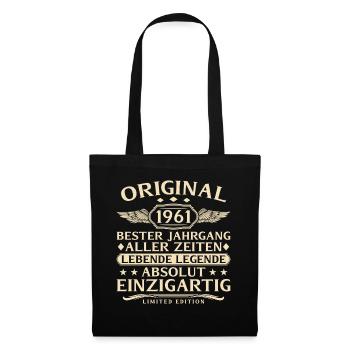 Vintage 1961 Born Living Legend Birthday - Tote Bag - black - Front