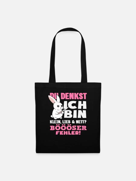 Böser Fehler Kleine Hase - Stoffbeutel - Schwarz