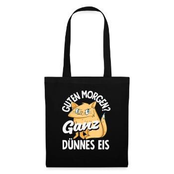 Bonjour chat de glace très mince - Sac en tissu - noir - Devant