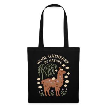 Cottagecore Lama Esthétique Mignon Animal de la Ferme - Sac en tissu - noir - Devant