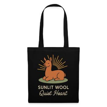 Cottagecore Lama Esthétique Mignon Animal de la Ferme - Sac en tissu - noir - Devant