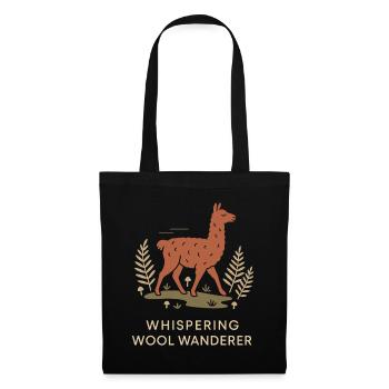 Cottagecore Lama Esthétique Mignon Animal de la Ferme - Sac en tissu - noir - Devant