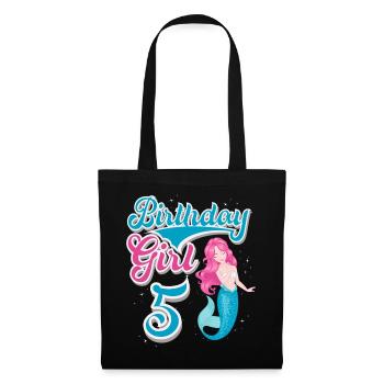 Sirène 5ème anniversaire - Sac en tissu - noir - Devant
