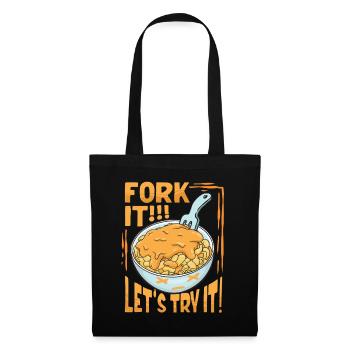 Mac n Cheese Fork It - Stoffbeutel - Schwarz - Vorne