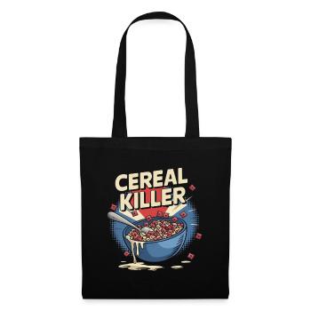 Cereal Killer - Retro Frühstück - Stoffbeutel - Schwarz - Vorne