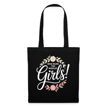 Les femmes : le pouvoir qui dirige le monde, les filles, les filles : la fille - Sac en tissu - noir - Devant