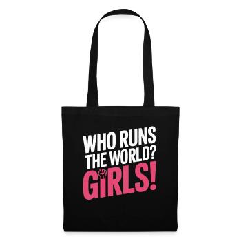 Les femmes : le pouvoir qui dirige le monde, les filles, les filles : la fille - Sac en tissu - noir - Devant