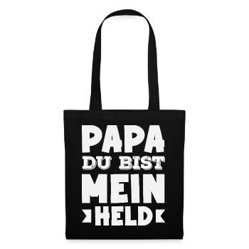 Lustiges Vatertag Geschenk Papa Bier - Stoffbeutel - Schwarz - Vorne
