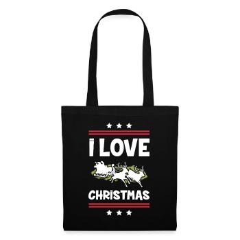 I love Christmas - Tote Bag - black - Front