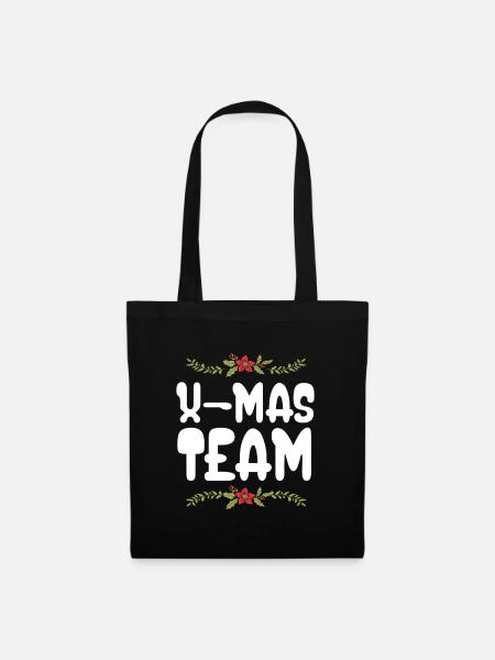 X-Mas Team - Stoffbeutel - Schwarz