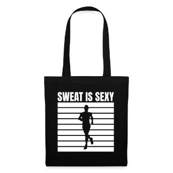 Marathon Runner Sweat Is Sexy Running - Stoffbeutel - Schwarz - Vorne