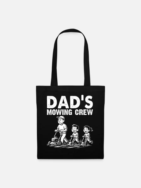 Dads Mowing Crew - Stoffbeutel - Schwarz