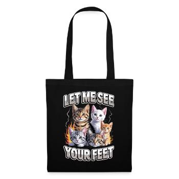 J’aime les pieds, laisse-moi voir tes pieds - Sac en tissu - noir - Devant