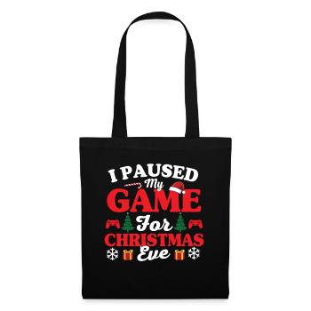 J’ai mis mon jeu en pause pour le réveillon de Noël Gaming Gamer - Sac en tissu - noir - Devant