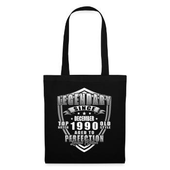 Dezember 1990 Jubiläum 1990 Legenden Dezember - Stoffbeutel - Schwarz - Vorne