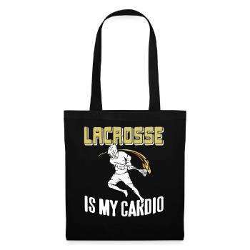La crosse est mon cardio Athlète drôle Humour sportif - Sac en tissu - noir - Devant