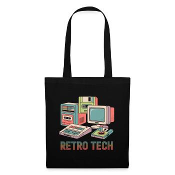 Retro Technik - Stoffbeutel - Schwarz - Vorne