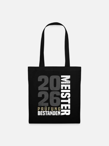 Meister Prüfung 2026 - Stoffbeutel - Schwarz