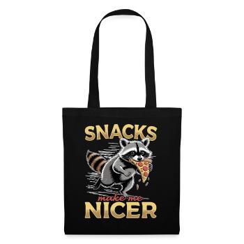 Drôle de raton laveur - Sac en tissu - noir - Devant