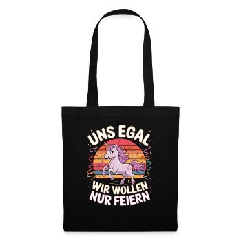 We don't care, we just want to party, unicorn party - Tote Bag - black - Front