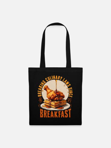 Hähnchen Mit Waffeln Breaking Culinary Laws - Stoffbeutel - Schwarz
