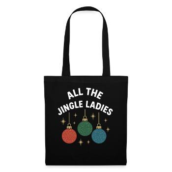 Tous les Jingle Ladies Noël Fun Design - Sac en tissu - noir - Devant