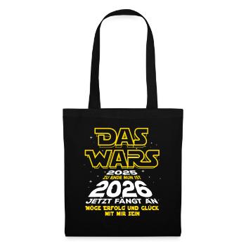 Das wars mit 2025 | Happy New Year 2026 - Stoffbeutel - Schwarz - Vorne