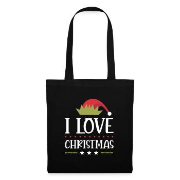 I love Christmas - Tote Bag - black - Front