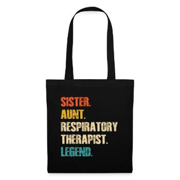 Sœur Tante Thérapeute Respiratoire Légende - Sac en tissu - noir - Devant