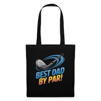 Meilleur papa sur le terrain de golf – Meilleur papa par par - Sac en tissu - noir - Devant